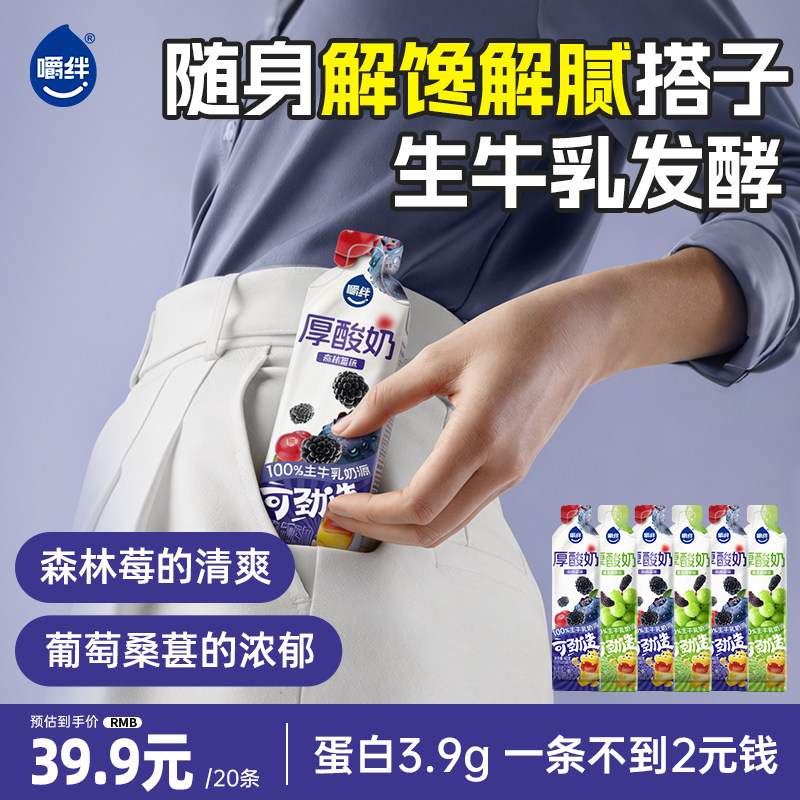 嚼绊酸奶20条*60g厚酸奶条人类的猫条森林莓葡萄桑葚常温整箱批发