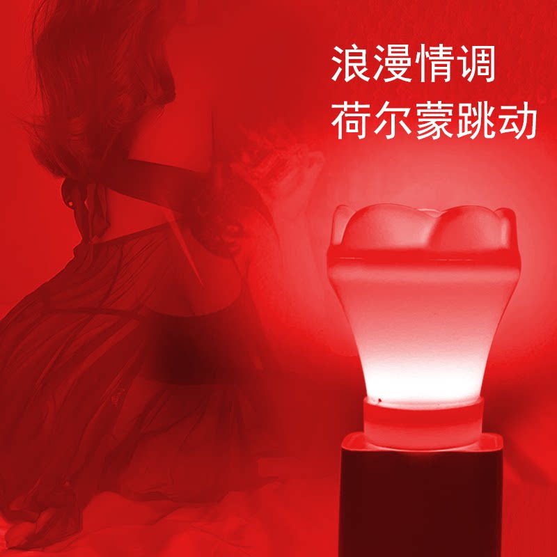 浪漫玫瑰小夜灯夫妻增进感情热恋期情侣卧室情调氛围灯USB插口图片