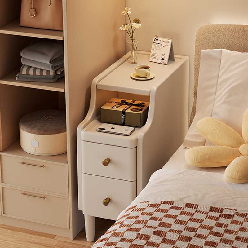 实木极窄床头柜小型20cm窄边柜30公分夹缝储物柜家用卧室收纳柜子