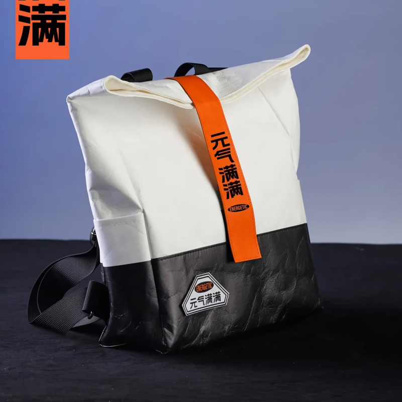 中秋节杜邦纸双肩包定做水洗牛皮纸背包印图案文艺风纸袋定制logo