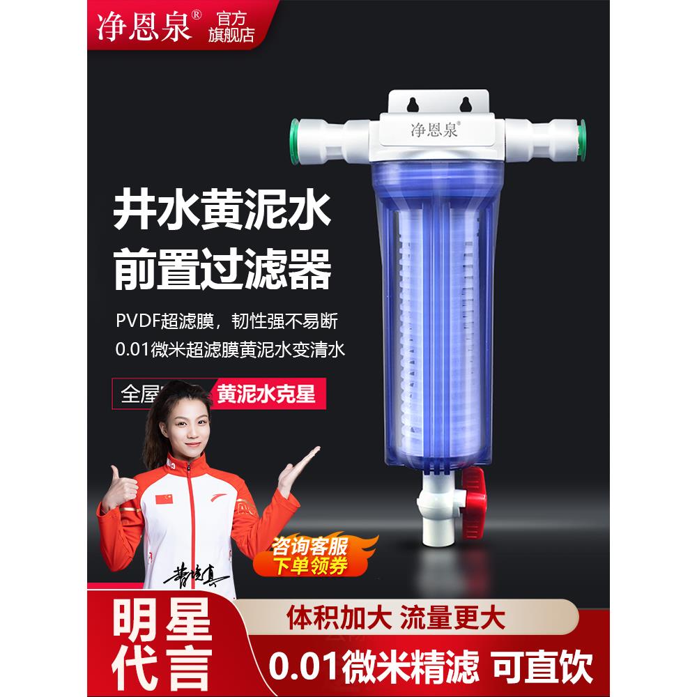 净恩泉农村自来水井水黄泥水前置泥沙过滤器家用水塔大流量净水器