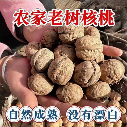 农家老树核桃自然成熟没有漂白纸皮薄皮核桃新鲜坚果250g