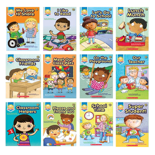 【限时特价 幼儿园前 缓解孩子分离焦虑 点读版】学乐幼儿园小分级12册Just Right英文原版认知英文绘本高频词Buddy Readers同作者