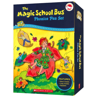 【点读版 神奇校车启蒙版】神奇校车自然拼读12册盒装 Magic School Bus神奇校车科普启蒙绘本 儿童认知百科知识图画书 英文原版