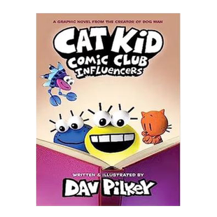 【即将涨价 送4册音频 漫画桥梁书】学乐神探狗狗番外篇猫小子小彼蒂漫画俱乐部Cat Kid 5册英文原版全彩漫画故事内裤超人胖龙蓝蓝