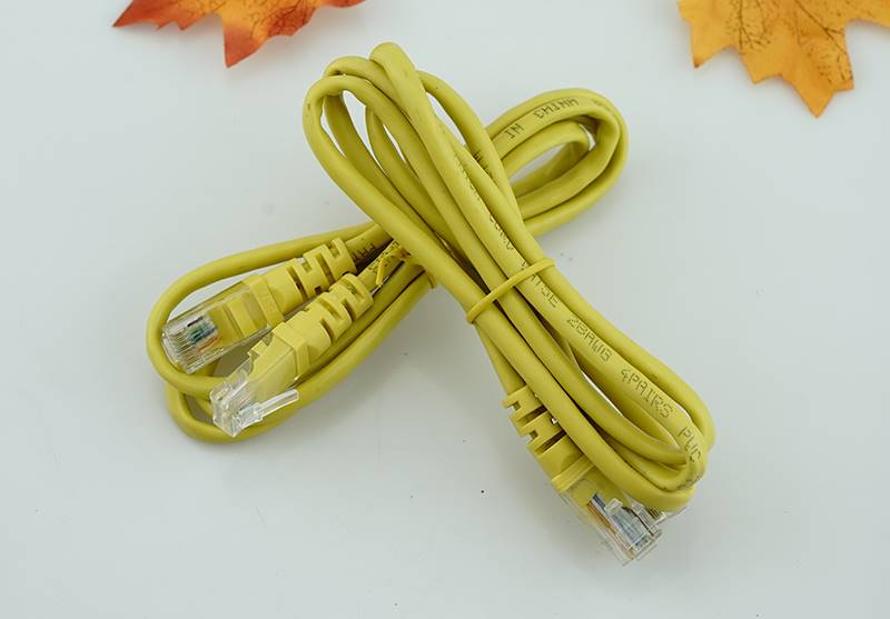 包邮50条一包网络跳线成品机房黄色灰色8芯短网线带水晶头1/1.5米
