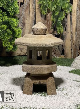 石灯笼青石仿古小石灯日式庭院搭配雕刻曲阳石雕复古景观园林