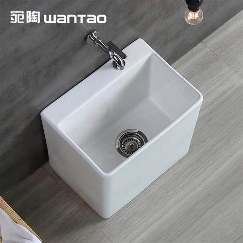 宛陶(wanTao)家用洗拖把池阳台陶瓷小号长方形水槽卫生间地盆拖布使用感如何?