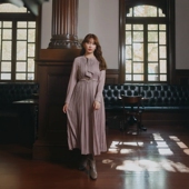 年货狂欢 维奥拉领结百褶裙 Her lip 休闲修身 型城市通勤