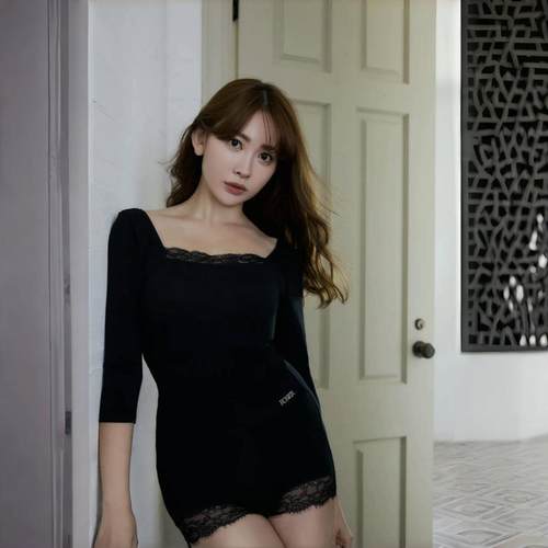 herliptoherlip蕾丝拼接上衣