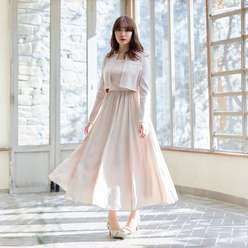 Her lip to官方正品双色针织连衣裙套装【日本直邮不 退 换】气质