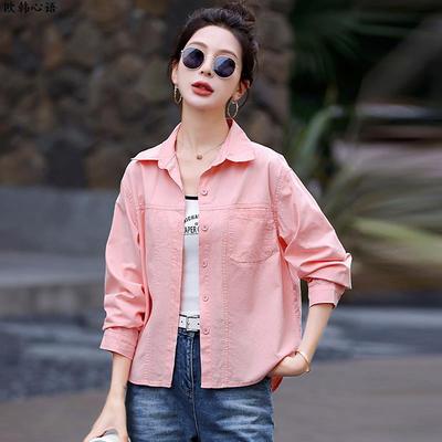 糖果色棉牛仔防晒衬衫女春夏季2025新款休闲外穿百搭薄款衬衣外套