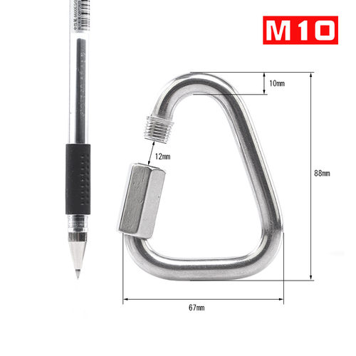 304不锈钢快速接环 跑道攀岩登山保险扣 链条连接扣M3/4/5/6mm