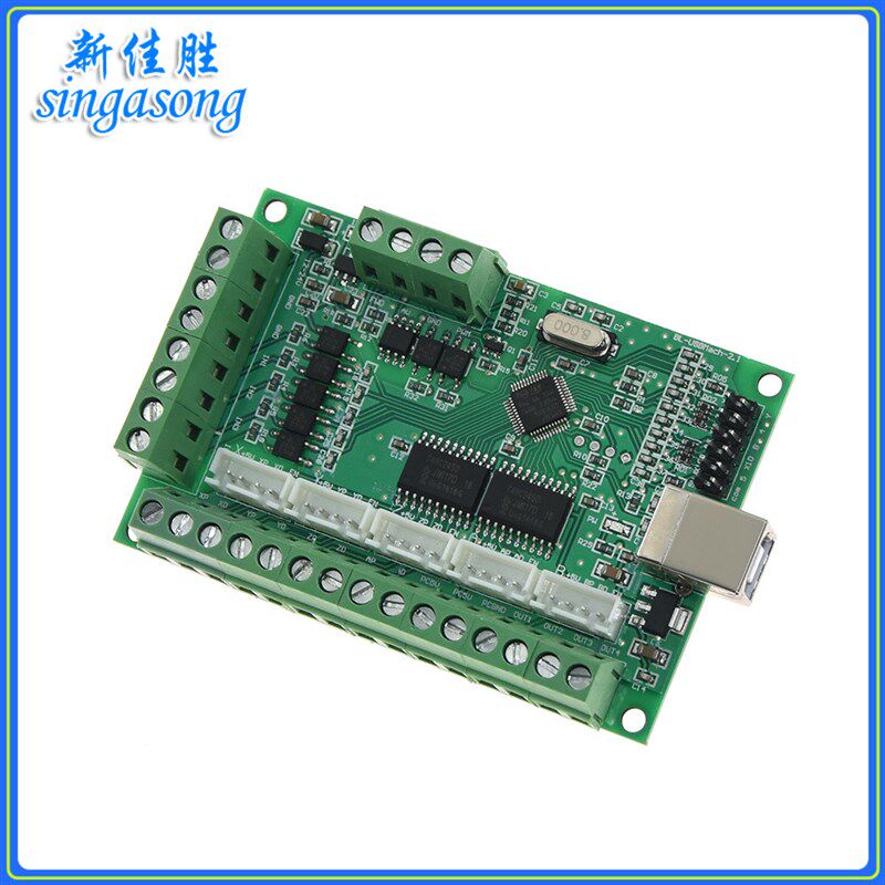 MACH3 V2.1五轴雕刻机主板 cnc运动控制卡5轴 步进电机驱动接口板