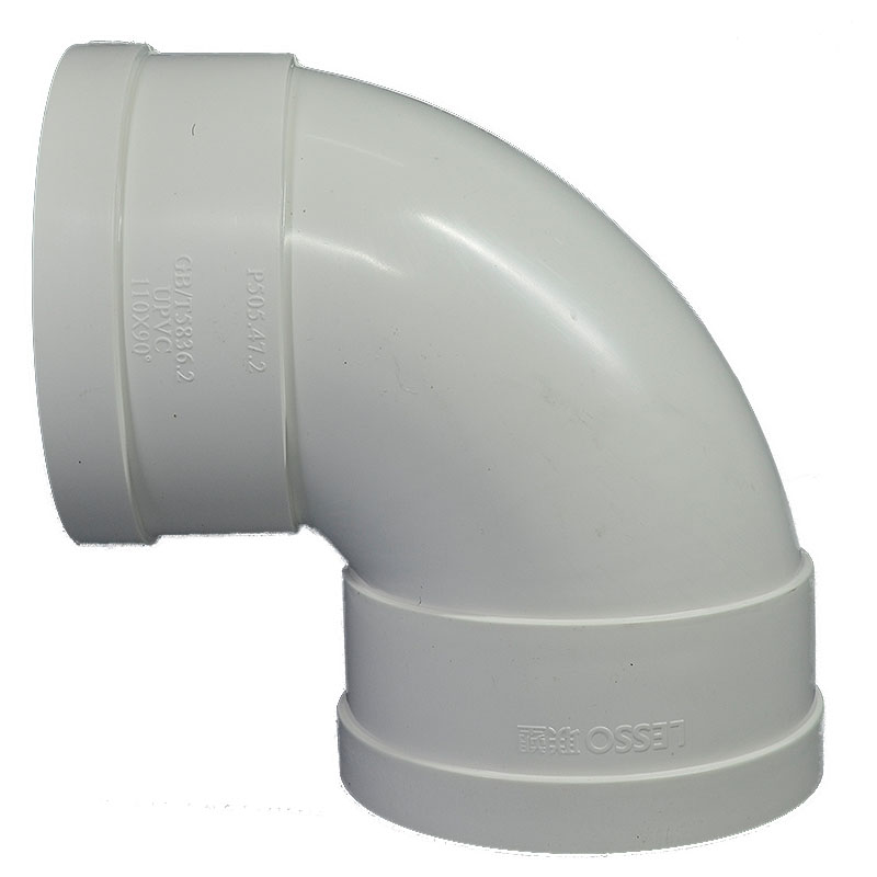 促销 pvc排f水管弯头联&塑配件下水落水塑料管道管件50 75 110 4