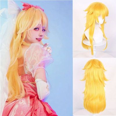 碧姬假发超级玛丽桃花公主碧琪cosplay假毛动漫柠檬黄演出长卷发