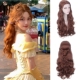 贝儿公主假发欧美电影美女与野兽贝尔cosplay假毛棕色长卷发Belle