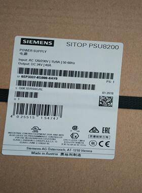 6EP3337-8SB00-0AY0 24V  SITOP PSU8200 40A电源模块议价