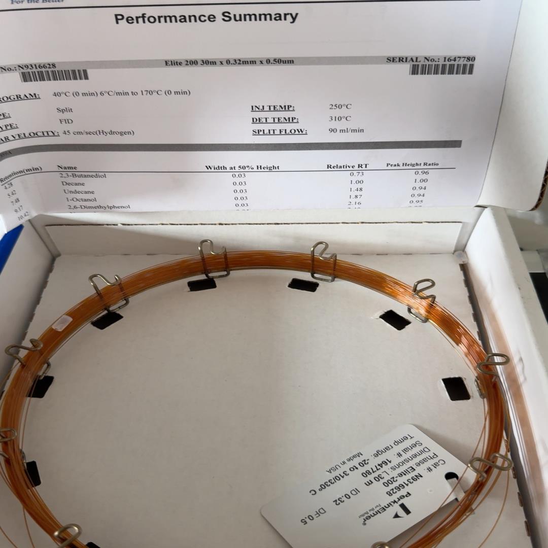 （设备配件）Elite-200气相色谱柱30m, 0.32mm.  0.