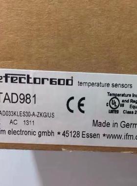 [德峰]TAD981 易福门温度传感器 TAD033KLES30-A