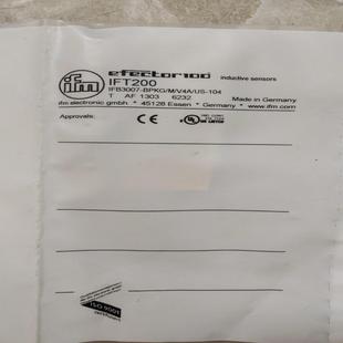 易福门IFB3007 BPKG V4A 全新原装