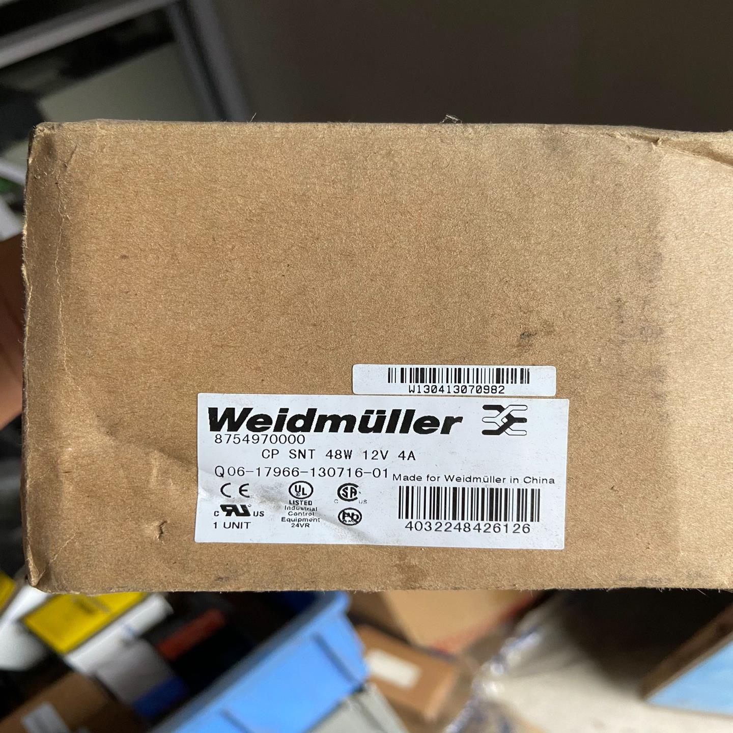 魏德米勒电源CP SNT 48W 12V4A、订货号8754