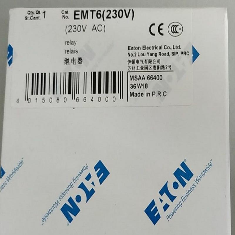 EATON热敏电阻过载继电器 EMT6(230V)  AC 230V 50/60Hz