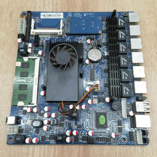 （设备配件）6网口D525主板ITX-WASLAN-P主板拆机议价