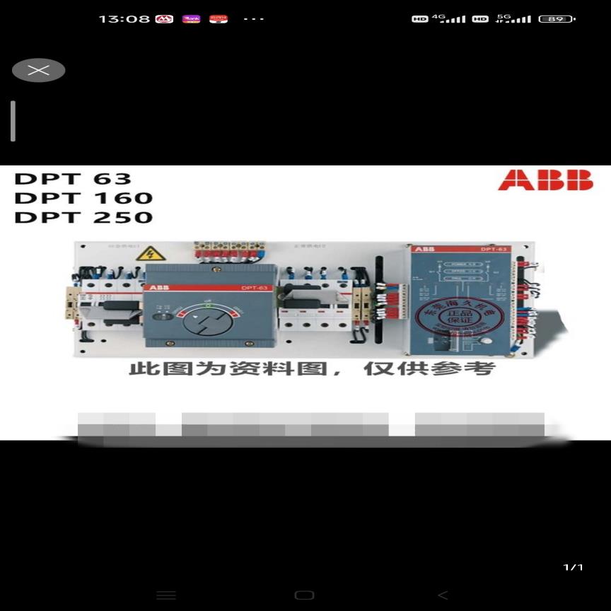双电源转换开关(CB级)tDPT250-CB011 R250