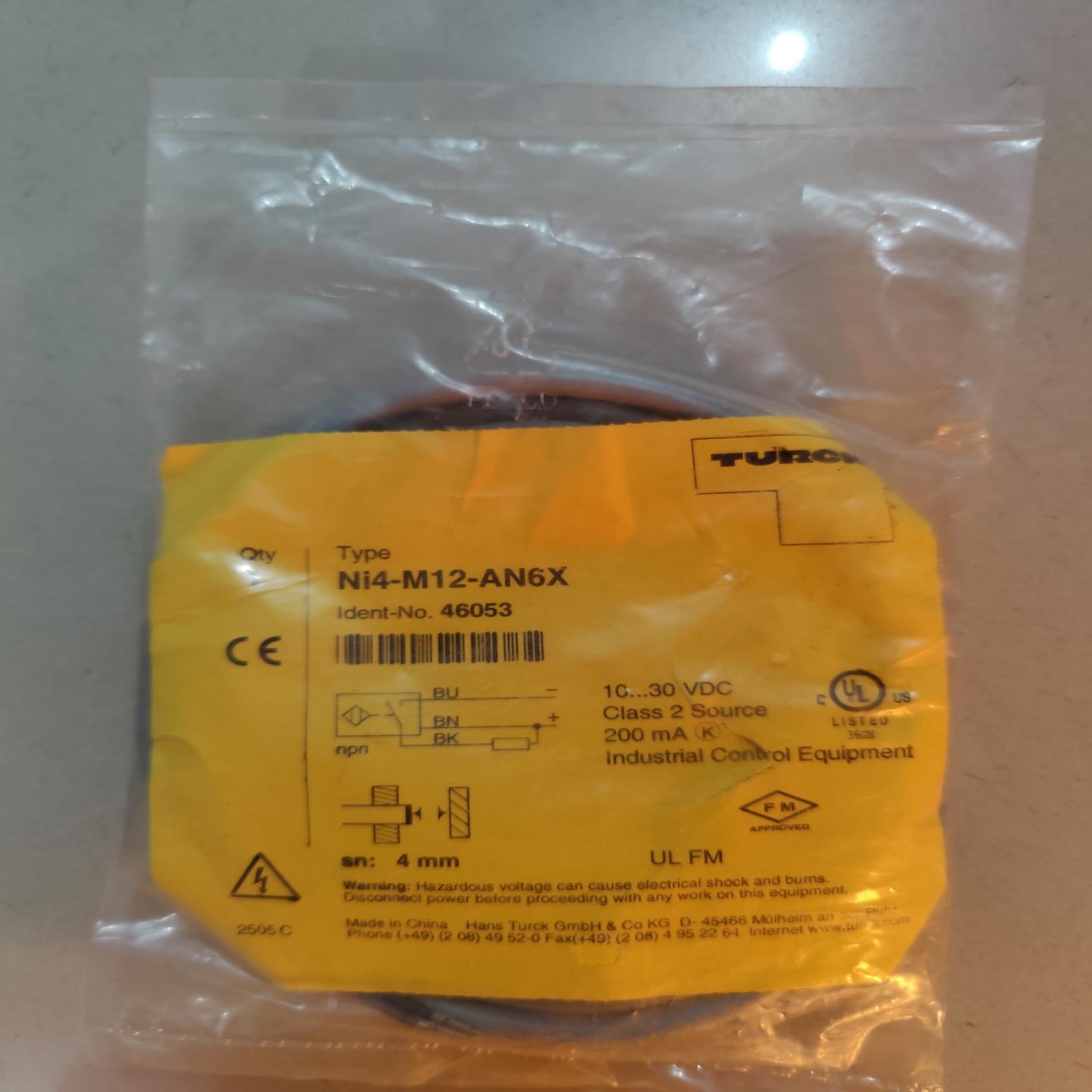 图尔克 全新原装 Ni4-M12-AN6X 46053 有2