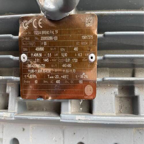 诺德电机 Type SK 132S/4BRE60 FHL T
