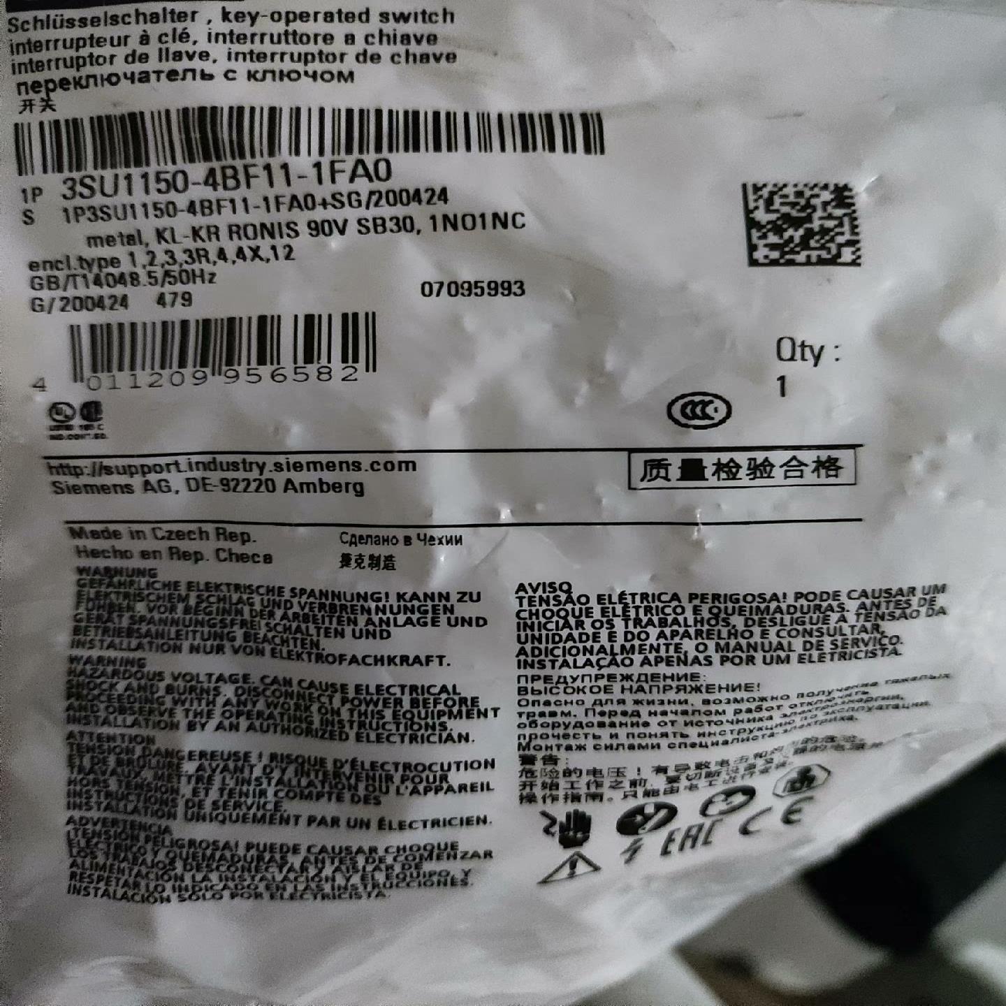 3SU1150-4BF11-1FA0全新没开封
