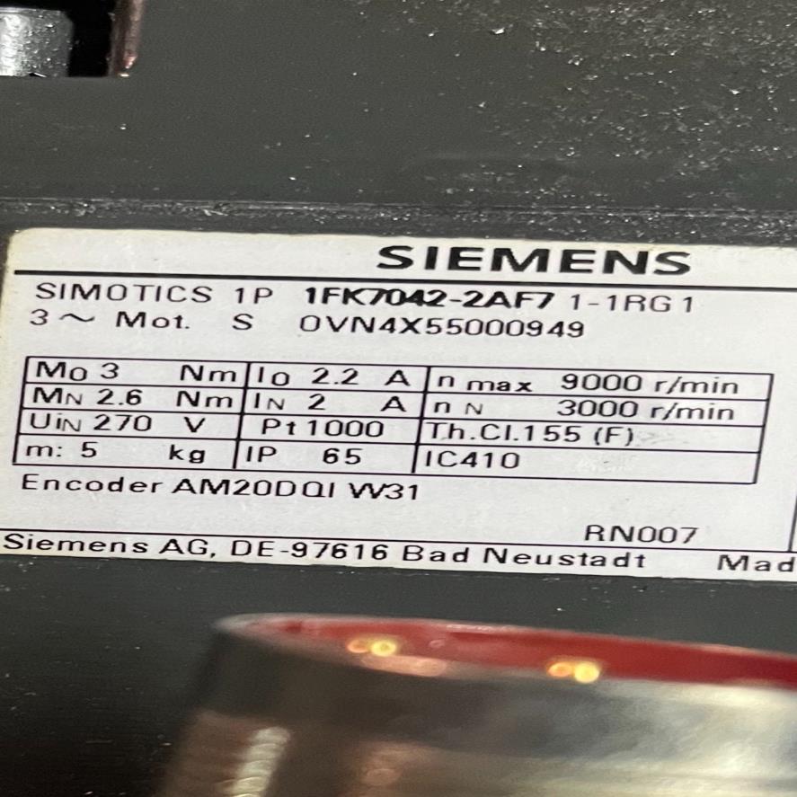 (设备配件)AF71-西门子2-RG1FK7042伺服电机11