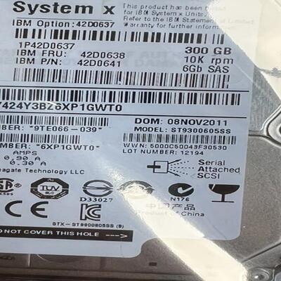 IBM 42D0638 300G 10K 6GB SAS 2