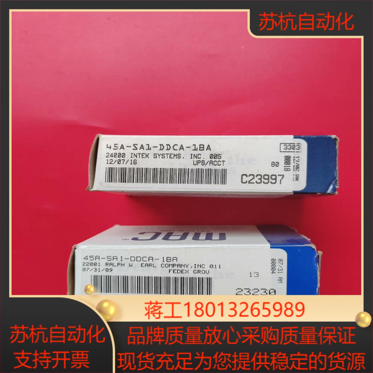 MAC电磁阀45A-SA1-DDCA-1BA全新原装正品