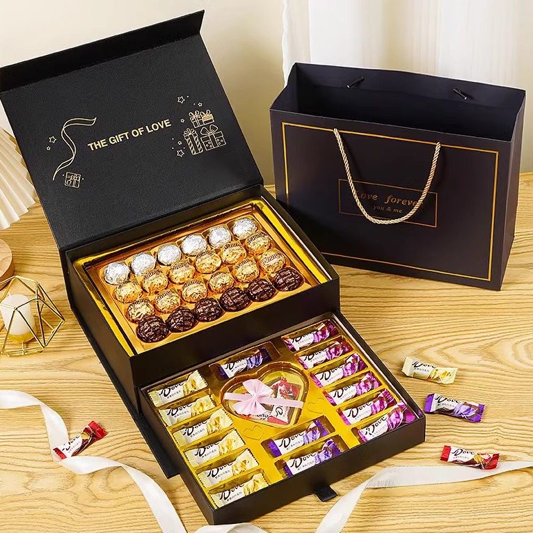 德芙巧克力礼盒装送女朋友老婆520浪漫表白爱心生日礼物糖果零食