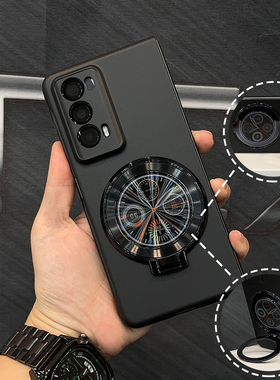 适用荣耀MAGICV2金属漆折叠卡哋亚磁吸支架手机壳荣耀荣耀Magic Vs3简约高级感手机保护套