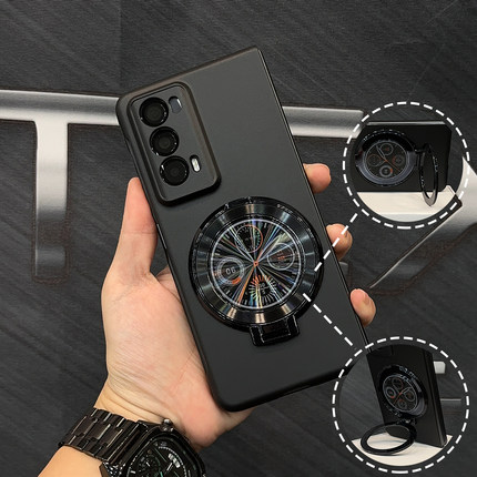 适用荣耀MAGICV2金属漆折叠卡哋亚磁吸支架手机壳荣耀荣耀Magic Vs3简约高级感手机保护套