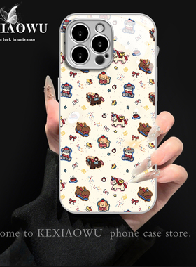 适用于小米15金属漆玻璃红米k30/k40小狗小马note12/13防爆红米TURBO4高级感小米13/14创意清新note15手机壳