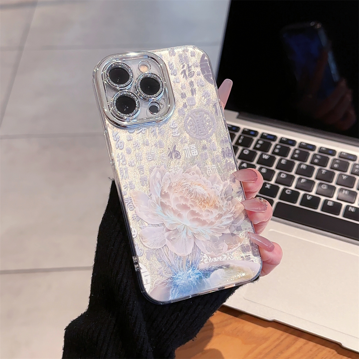 适用红米k60/k70百家福莲花k40/k50pro喜乐小米13/14pro羽纱壳11/12自带镜头膜note12/13手机壳note11pro新款