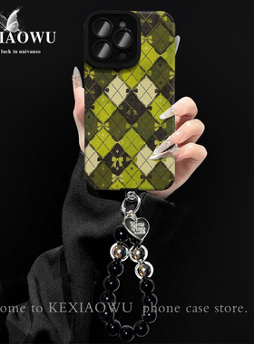 绿色菱格适用OPPOreno14清新a3/a5瞳眼小羊皮reno13/14防摔a72保护套k11x全包reno9镜头膜renofind8手机壳