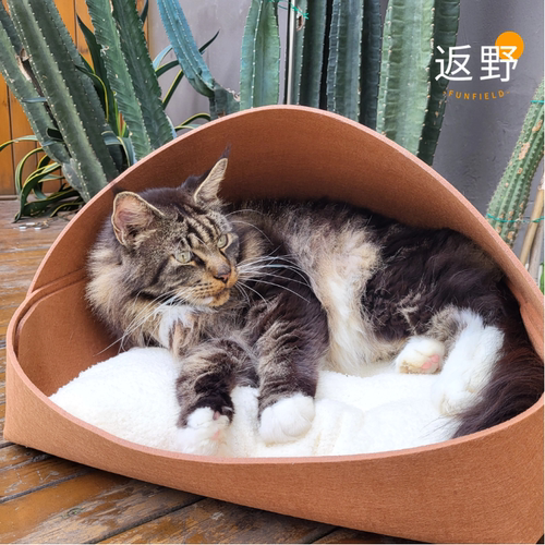 返野毛毡猫窝秋冬保暖肥猫适用厚