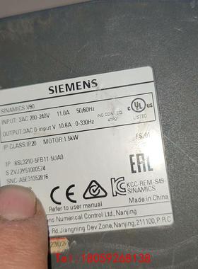 【非标价】西门子v90低惯量驱动器功率1.5KW  功能包好橙色好，