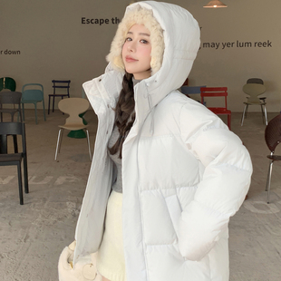 谷纪羽绒服女短款2025年新款韩版宽松加厚小个子冬季情侣好看外套