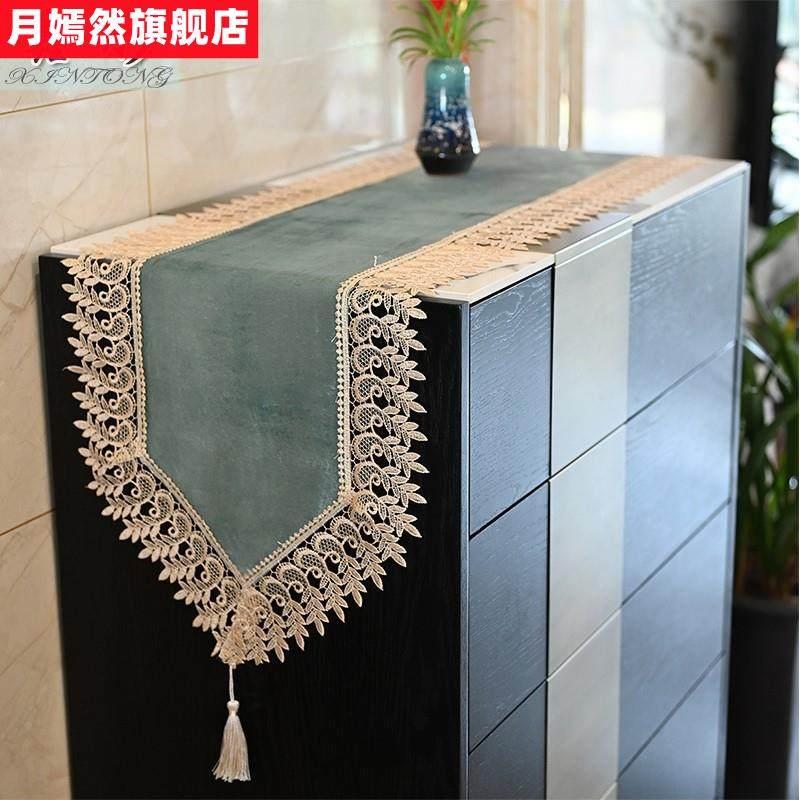 茶几电视柜桌布蕾丝布艺 北欧现代简约桌旗 长条梳妆台床头柜盖布