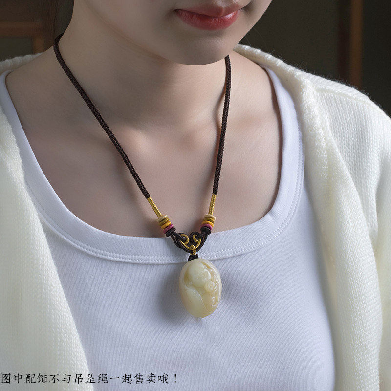 全手工编绳项链挂绳女款黄金玉翡翠吊坠挂绳高档平安扣挂绳高货绳