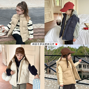 加厚羽绒棉马甲坎肩外套 男女童宝宝韩版 24Z005 新款 冬季