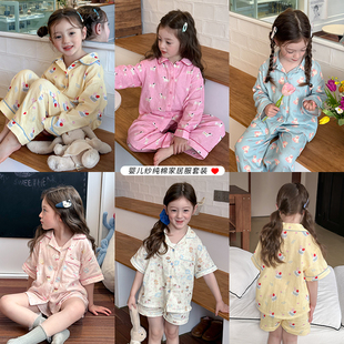 家居服套装 会呼吸 25B028 A类加密婴儿纱 Yumi妈