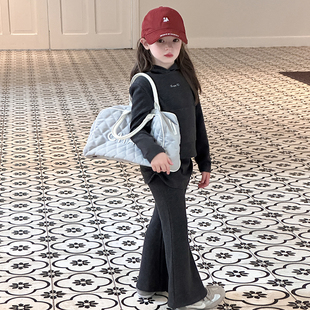 两件套装 Yumi妈羊毛双面绒儿童款 裙裤 女童喇叭裤 25F013 秋装