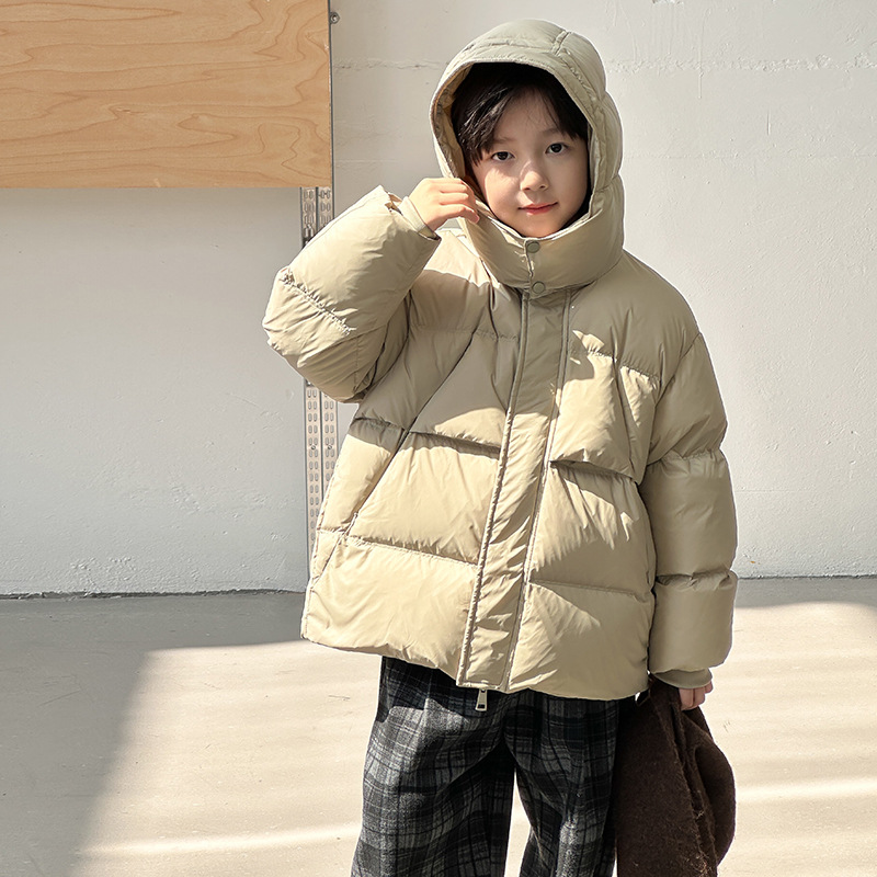 Yumi妈男童新国标90白鸭绒面包服